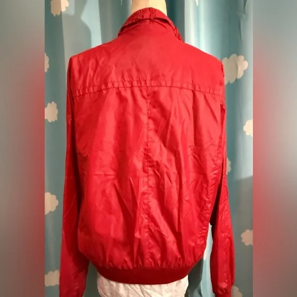 Vintage Upstream Racing jacket.  Nylon red with cart patch- fits like medium - Picture 4 of 8